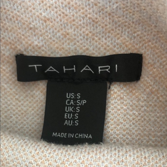 Tahari Plaid Knitwear Duo in Blue and Tan - Picture 4 of 5